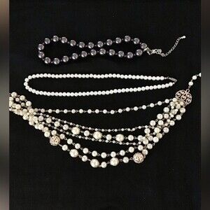 Necklace Bundle Faux Pearls (3)